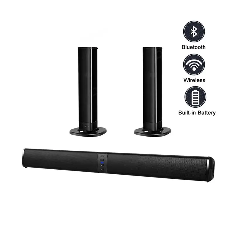 Home Theater 20W Bluetooth Soundbar Tv Aux Optic Bluetooth Soundbar Speakers Column Soundbar With Subwoofer Speaker For Tv