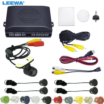 

LEEWA Car 4-sensor Rearview Parking Sensor Reversing Aid System With 16.5mm External Mounting Camera #CA1872