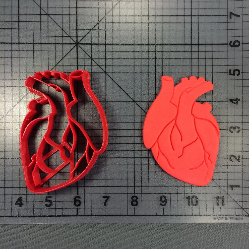 

Anatomical Heart Cookie Cutter Set Custom Made 3D Printed Cutters Biscuit Press Fondant Cake Decorating Tools Cake Cutters