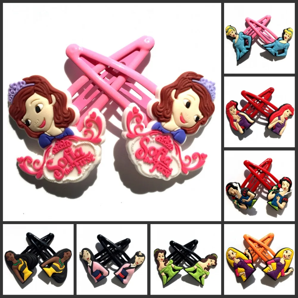 2 Pcs Princess Sofia Kartun Jepit Rambut Gadis Jepit Rambut Klip