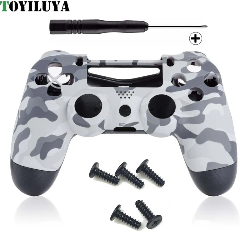 

Replacement Case PS4 Camouflage Shell For PlayStation 4 PS4 Controller Urban Camo Cover w/Screws set and PS4 Screwdriver