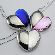 Blue Diamond Heart Style Pendrive 64GB USB Flash Drive 512GB Pen Drive 128GB 16GB Memory Stick Usb Creativo Gadget Luxury Gift