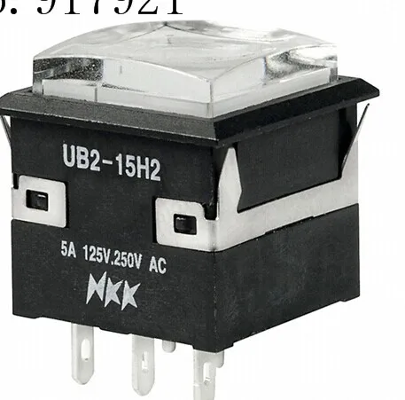 

[ZOB] UB215KKW016CF-1JB imported from Japan nkk day open UB2-15H2 luminous flat thin button switches --5PCS/LOT