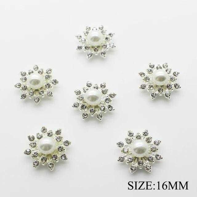 New Arrival Crystal Rhinestone Buttons Sew On Flower Center Or For