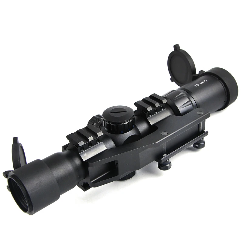 Bestsight 1,5-4x30 тактическая оптика Riflescope Long Eye Relief Rifle Scope охотничий прицел с 20 мм Tri-Rail Mount