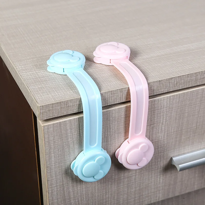 

6pcs/Lot Drawer Door Cabinet Cupboard Toilet Safety Locks Baby Kids Safety Care Plastic Locks Straps Infant Baby Protection