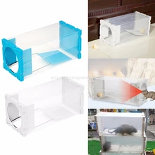 Home Rat Traps Mouse Pest Animal Mice Rodent Repeller Catch Bait Transparent Box S06 dropship