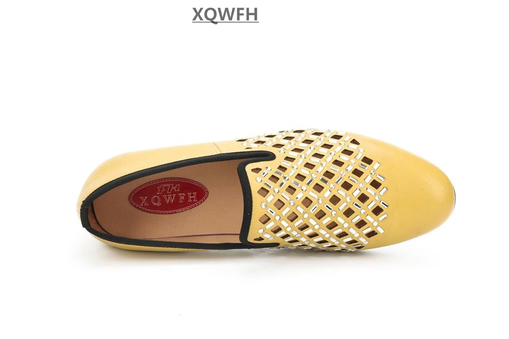 XQWFH/ стиль; Мужская обувь; летние мужские сандалии на полой подошве; дышащая мужская повседневная обувь в деловом стиле