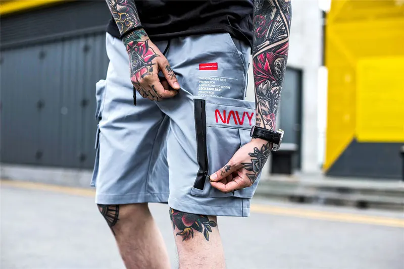 Zipper Multi Pockets Baggy Cargo Shorts 8