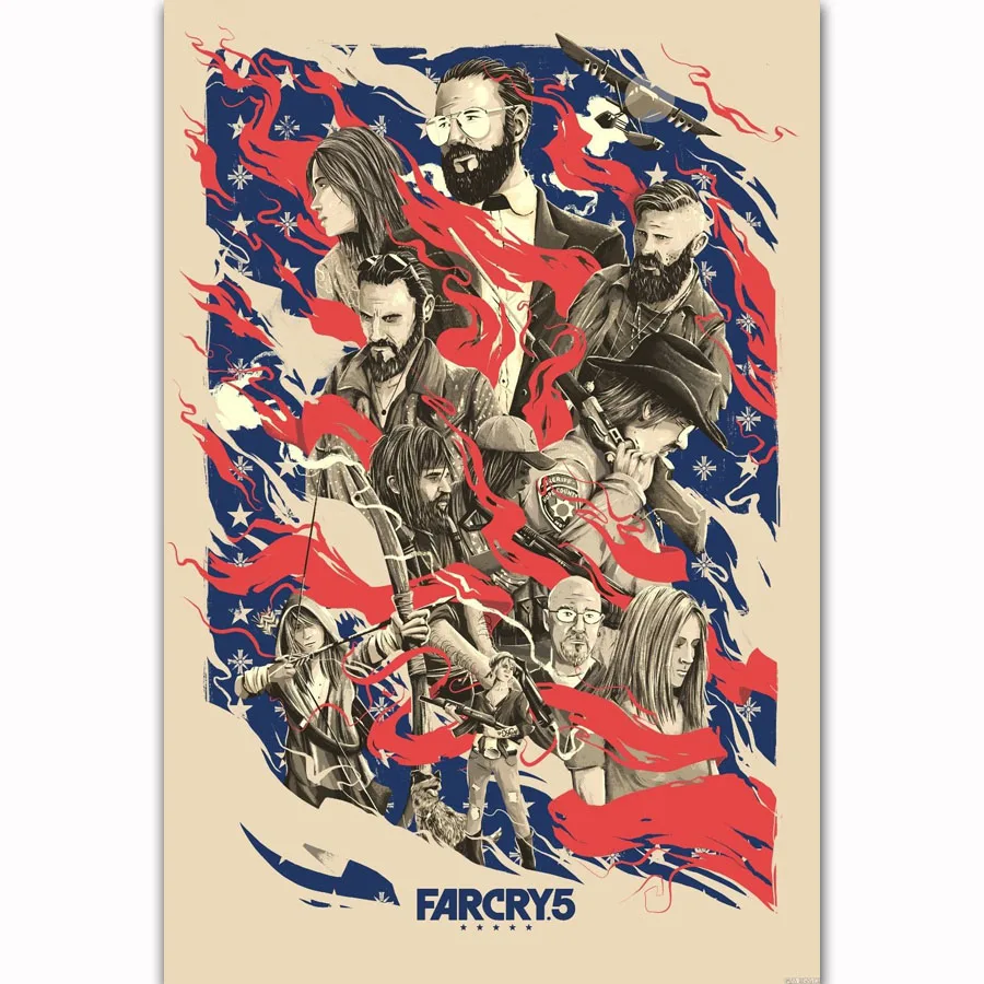 

FX1816 Galerie Far Cry 5 Hot New 2018 Video Game Poster 2018 New Poster Art Silk Light Canvas Home Room Wall Printing Decor