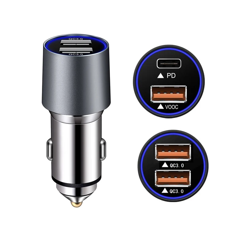 72 W تسليم السلطة شاحن سيارة PD QC 3.0 سريعة تهمة USB نوع C سريع آمن المحمول هاتف لوحي محمول MP3 GPS شحن 1ABF