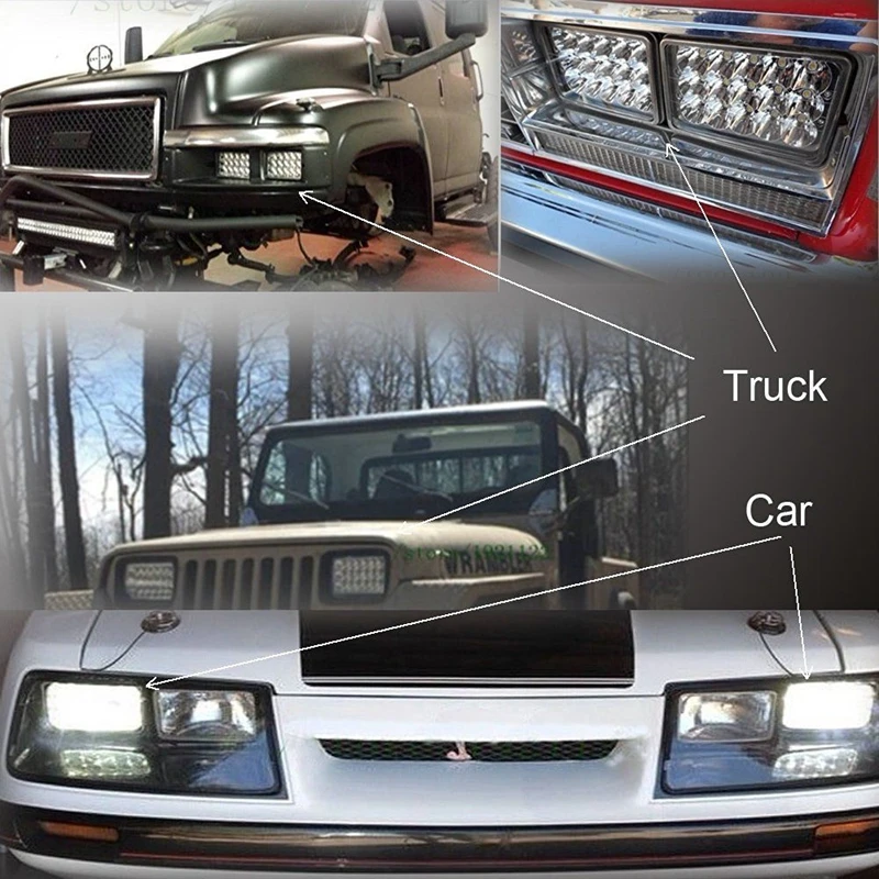 4x CREE LED Headlight For Kenworth W900L HID Peterbilt Western Star Freightliner A