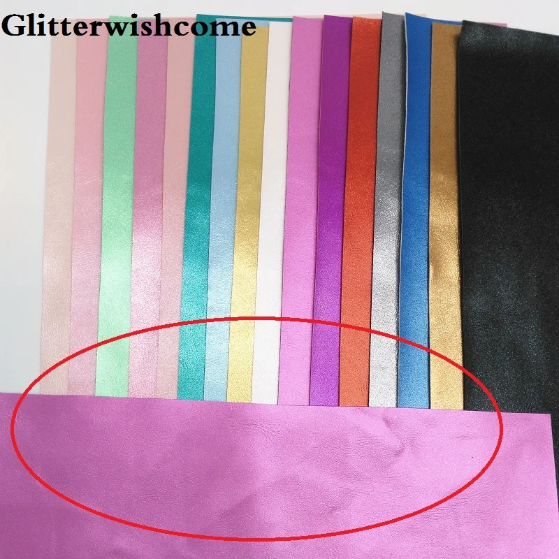 Glitterwishcome 21X29 см A4 размер винил для бантов металлическая кожа Fabirc искусственная кожа листы для бантов, GM240A