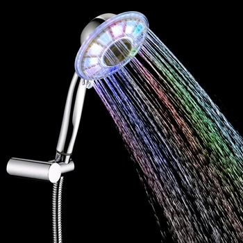 

Water Temperature Controlled Color Changing Shower-Head 7-Color LED lights Handheld Shower Head