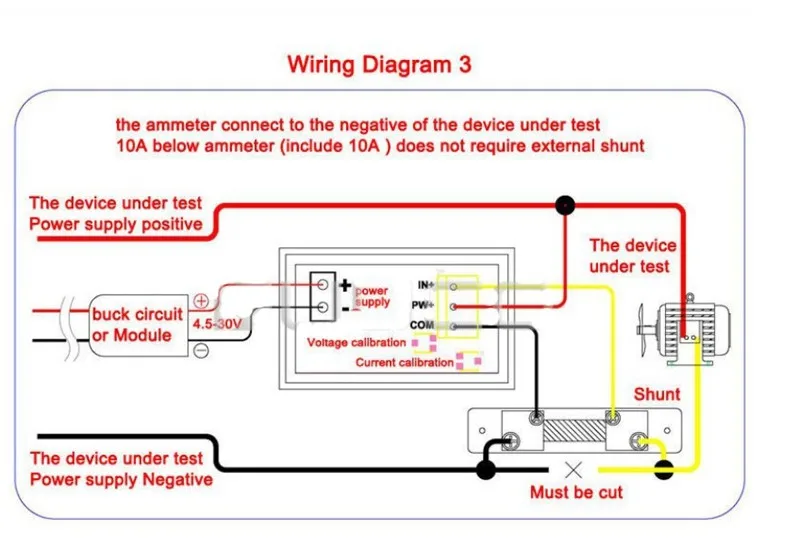 Dc 0 100v 500a Dual Volt Amp Meter Digital Voltage Ampere
