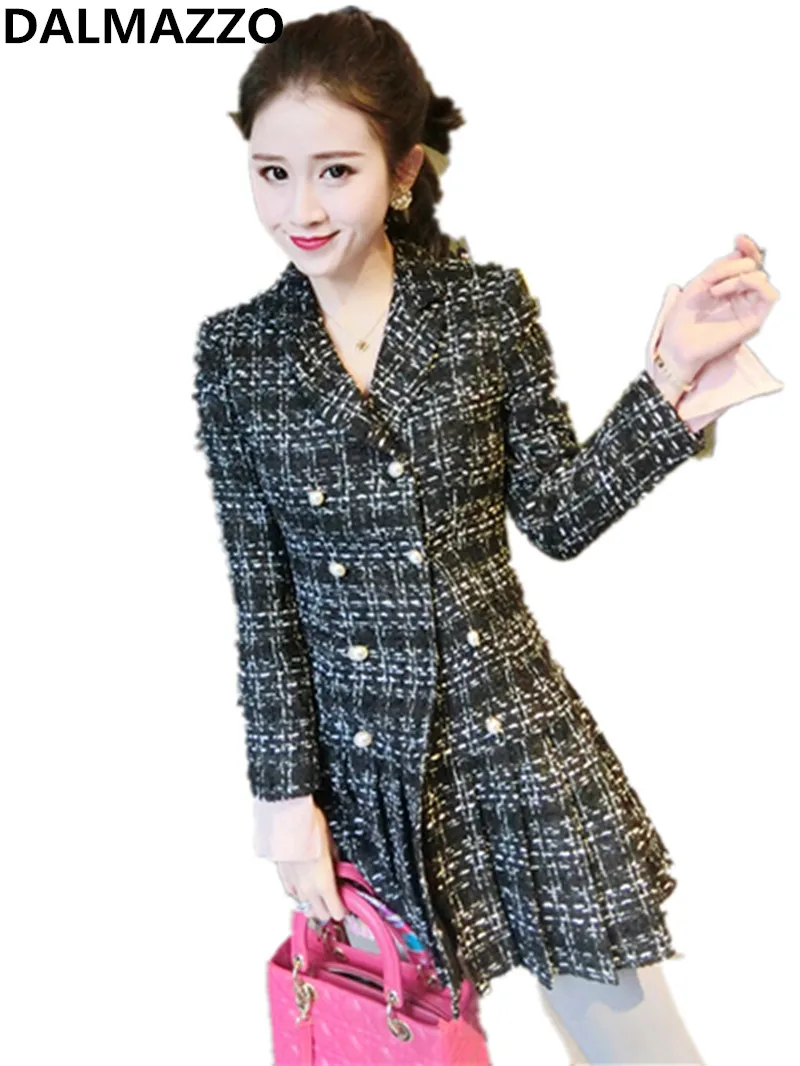 Aliexpress.com : Buy Women Tweed Woolen Plaid Jacket Coats