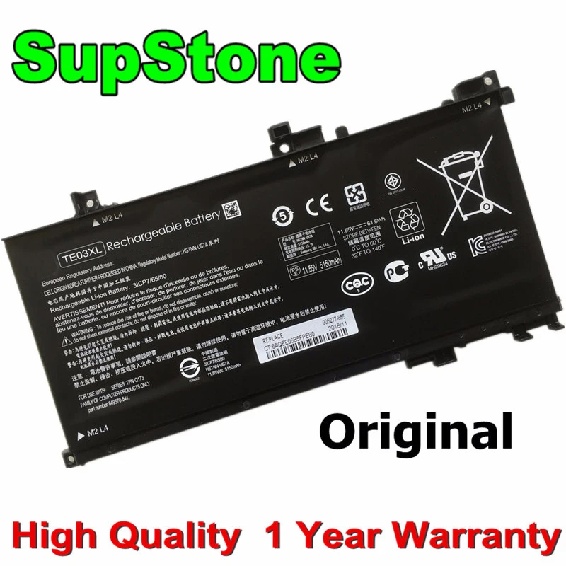 SupStone оригинальный TE03XL HSTNN UB7A Батарея для HP двумя способами Женские 15 BC011TX BC012TX BC300NA