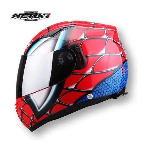 DOT одобрение ABS материал двойные линзы шлем Nenki-830 бренд Росомаха и спинд Человек мотоцикл полный лицо шлемы