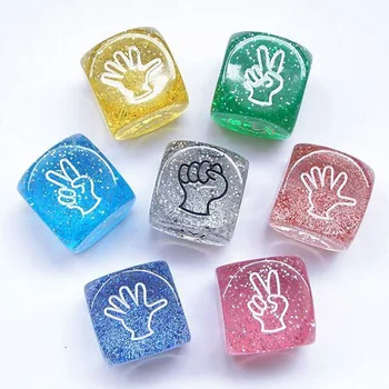 

10 PCS Random Colors Mora Dice Luminous Design For KTV Bar Game