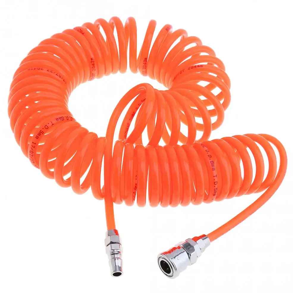

TORO 9M 5x8mm Flexible PU Recoil Hose Spring Tube with Fast Interface and Thicker Trachea for Compressor Air Tool Accessories