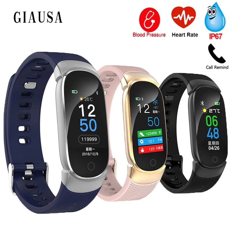 

Smart Fitness Bracelet Watch Smart Bracelet Blood Pressure Measurement Fitness Tracker Heart Rate Monitor Watch Waterproof Women