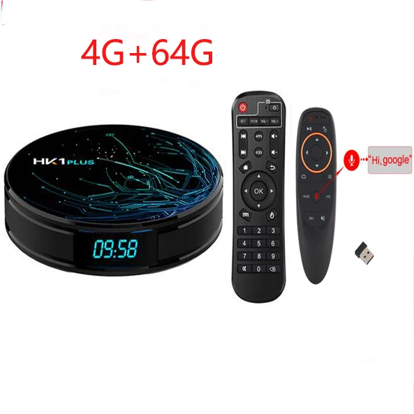

HK1 PLUS Smart TV BOX Android 8.1 OS S905X2 Quad core DDR4 4GB 64GB 2.4G/5.8G Dual WIFI USB3.0 BT4.0 4K HDR H.265 TV Set top Box
