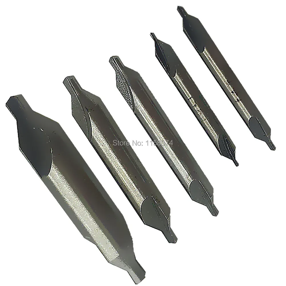 5pcs Hss Combined Center Drills Bit Countersinks 60 Degree Angle Set Tool Center Drill