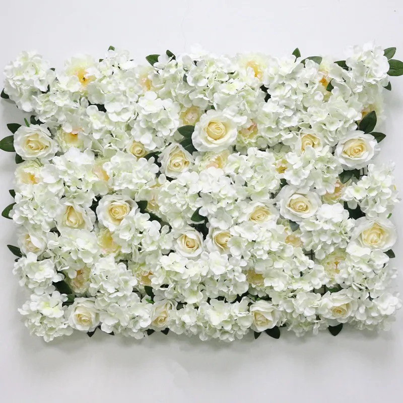 Flone Artificial Flower Row Hydrangea Rose Silk Flowers Wedding Flower Supplies Flower Wall Arches Wedding Party Backdrop Decor (1)