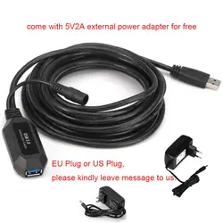 Удлинитель Активный USB 3,0 кабель w/AC Мощность адаптер 5 м (16 футов), Leadzoe USB мужчин и женщин повторителя кабель с усилитель сигнала