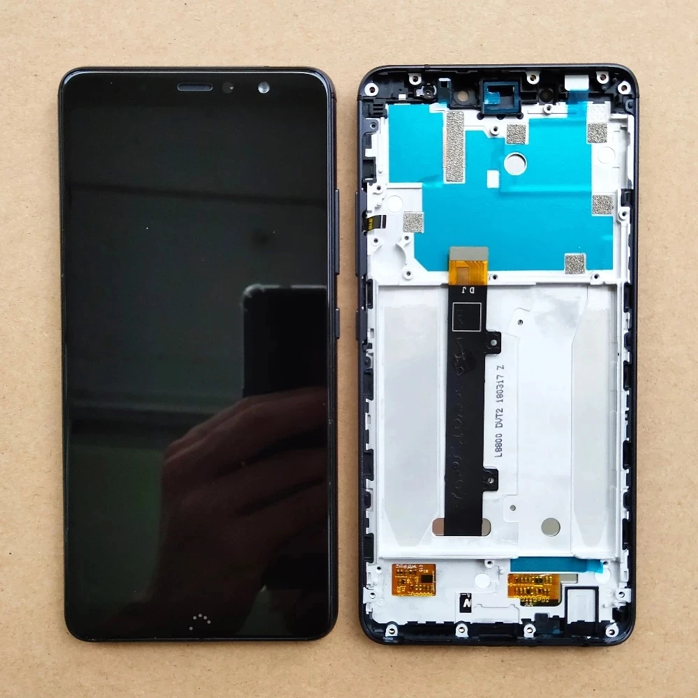100% ТЕСТ ОК белый/черный 5 6 дюймов для BQ Aquaris X2 / Pro ЖК-дисплей + фотография с рамкой |