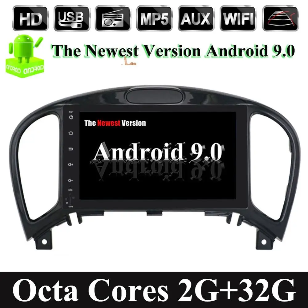 

32G ROM Octa Cores 8" In Dash 2 Din Android 9.0 Car Stereo GPS For Nissan Juke Auto Radio FM RDS WiFi BT Navigation Camera