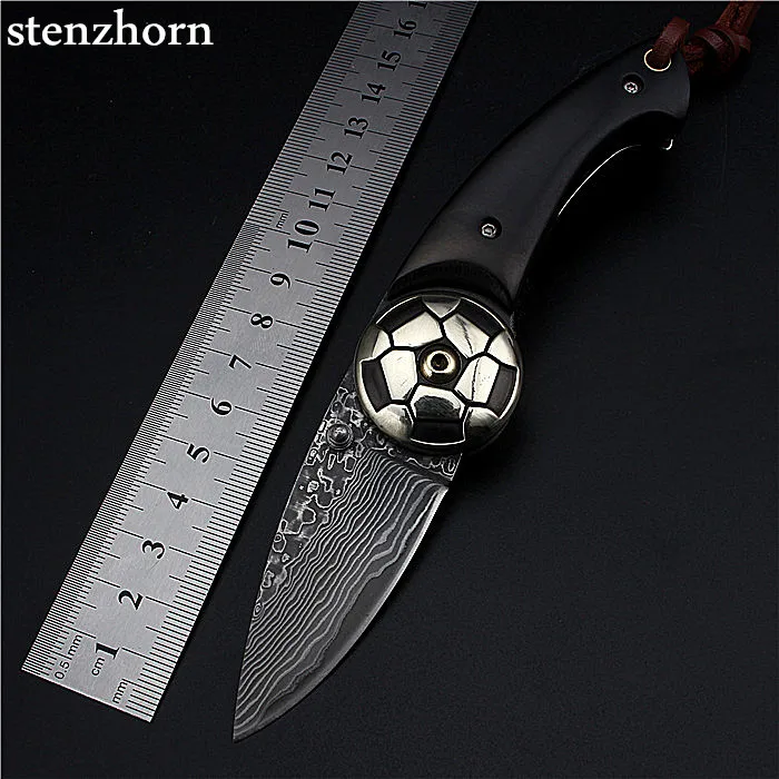 

2018 New Hot Sale High Quality Outdoor Damascus Mini Folding Knife Self-defense Pocket Practical Gift Collection Hunting Knives