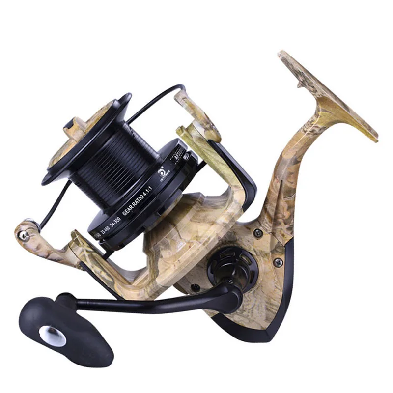 

AFS5000-10000 Spinning Reel Full Metal Distant Wheel 12 + 1BB Metal Spinning Wheel Camouflage Outdoor Fishing Tools 320-660g