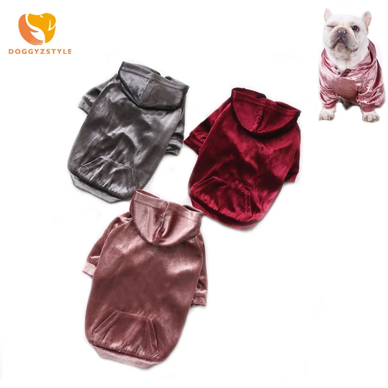 

Pets Dog Clothes Velvet Pet Hoodies Sweatshirt Spring Autumn Leisure Outside For Small Medium Large Dogs Coats DOGGYZSTYLE