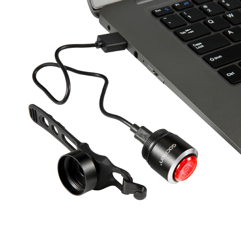 Flash Deal GaCIROn Bicycle Light Bike Taillight USB Charging Mini Bicycle Tail Light IPX5 Waterproof Cycling Tailling 5 Lumens Lues Bici 2