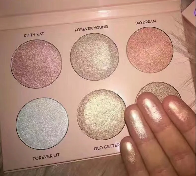 6 цветов Aurora Хайлайтер для макияжа палитра для макияжа GlowKit бронзатор для лица блеск для контурного макияжа Пигмент Макияж хайлайтер Pallete