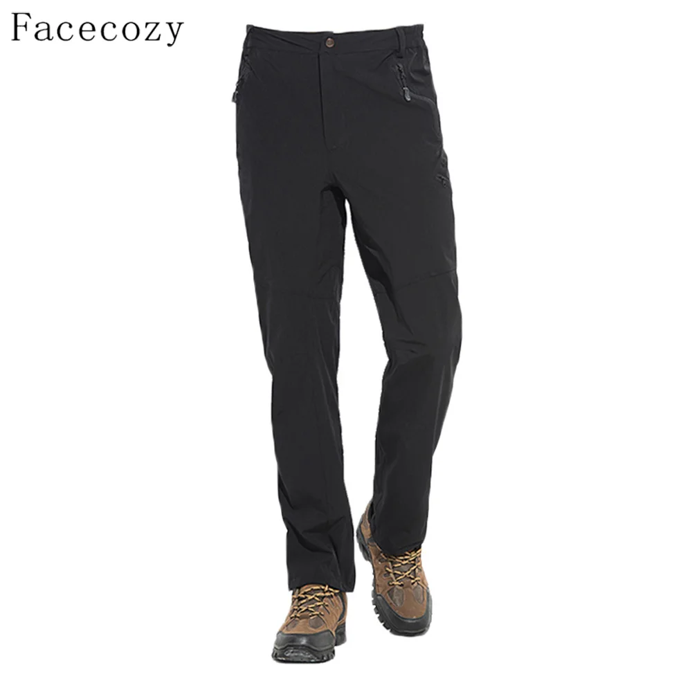 Facecozy Men Summer Light Comfortable Quick Dry Pants Elastic Nylon