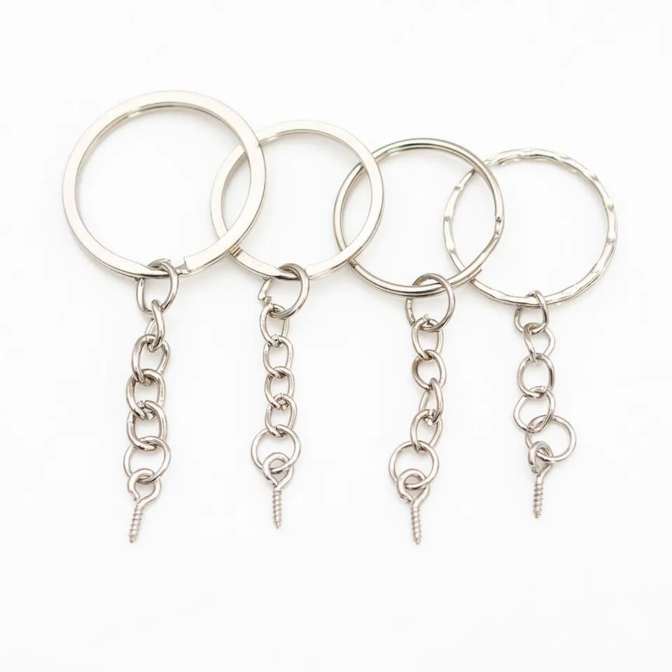 Ball Chain Manufacturing 15mm Black Split Key Rings