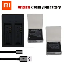 Оригинальный Xiaomi Yi 2 4 К аккумулятор + USB двойной Bateria Зарядное устройство для xiaoyi 2 4 К Xiaomi Yi II 4 К экшн-камеры Аксессуары