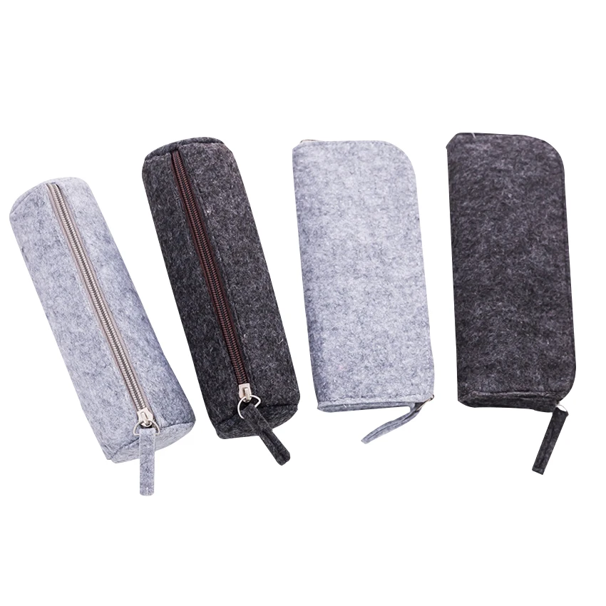 

1pcs/lot South Korean Creative Simple Pure Felt Pen Bag 6 Selections School Supply Student Gift Party Favors
