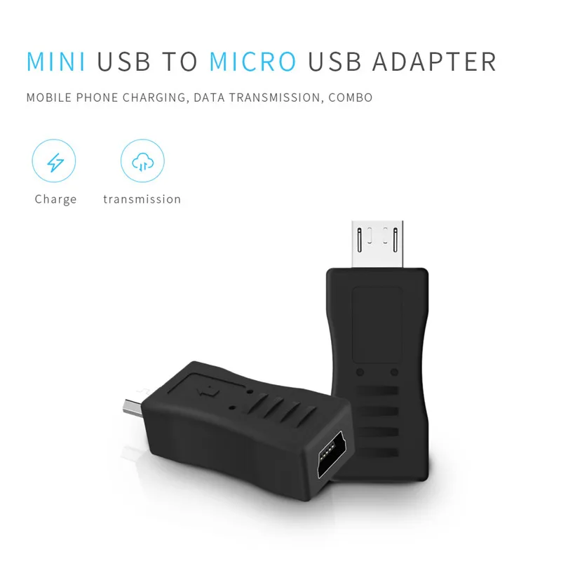 Micro USB штекер в мини USB Женский конвертер для зарядки телефона передачи данных адаптер разъем для MP3 samsung Android устройств