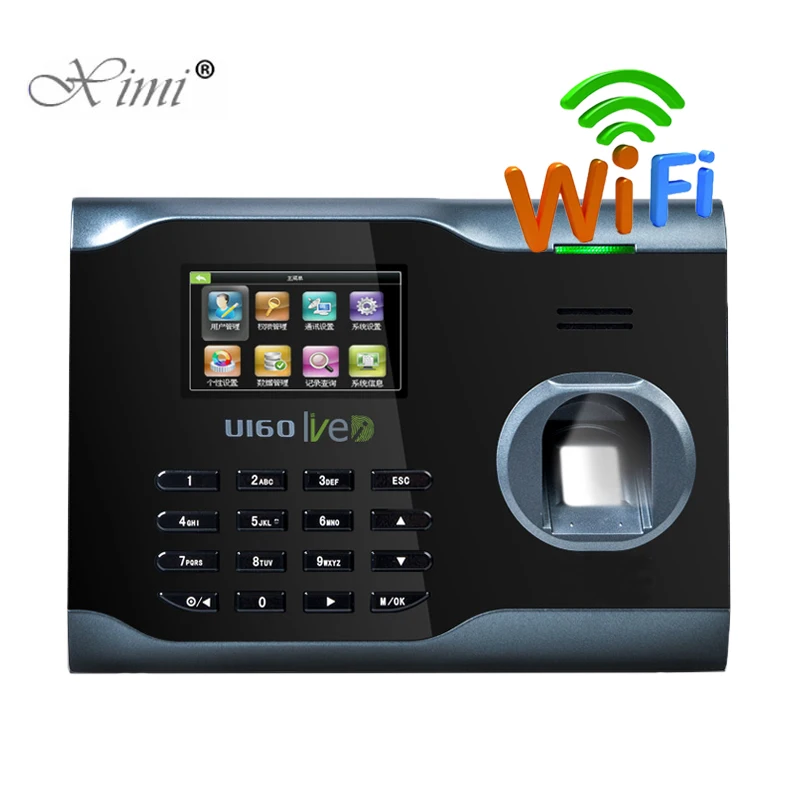 ZK U160 WI-FI TCP/IP отпечатков пальцев биометрический отпечаток USB Время времени
