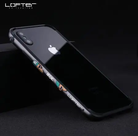 Lofter классный металлический бампер для телефона для iPhone XS XR, чехол для телефона s для iPhone XS Max, чехол с мультяшным рисунком, алюминиевая силиконовая рамка, чехол