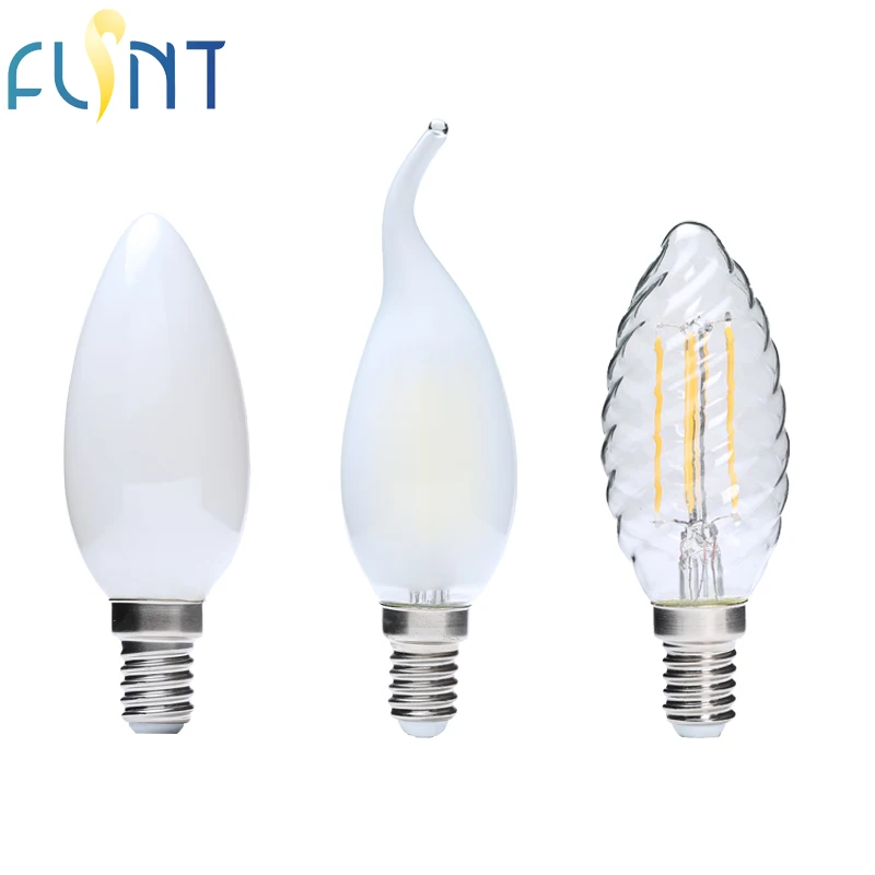 Buy 6pcs/lot E14 Led Candle Flame Bulb C35 Frost White