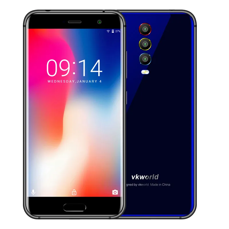 VKworld K1, 5,2 дюймов, Восьмиядерный процессор MTK6750T, Android 8,1, 4040 мАч, задняя камера, 3 камеры, быстрая зарядка, 5 В/3 А, 4 ГБ, 64 ГБ, смартфон - Цвет: Blue