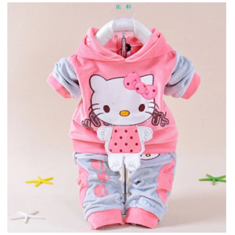 

2017/ spring and autumn children's clothes warm casual sportswear 0-2 years old boys and girls dress HOODED JACKET + pants
