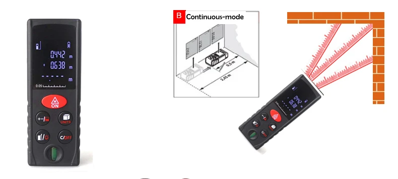 Новая цифровая лазерный дальномер 40 м 60 м 80 м 100 м лазерный дальномер Diastimeter измерения уровня с воздуха лампы