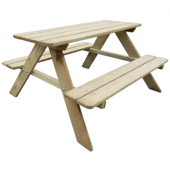 

New Arrival Outdoor Garden Kid's Picnic Table 89 x 89.6 x 50.8 cm FSC Pinewood Rot-resistant Outdoor Picnic Table