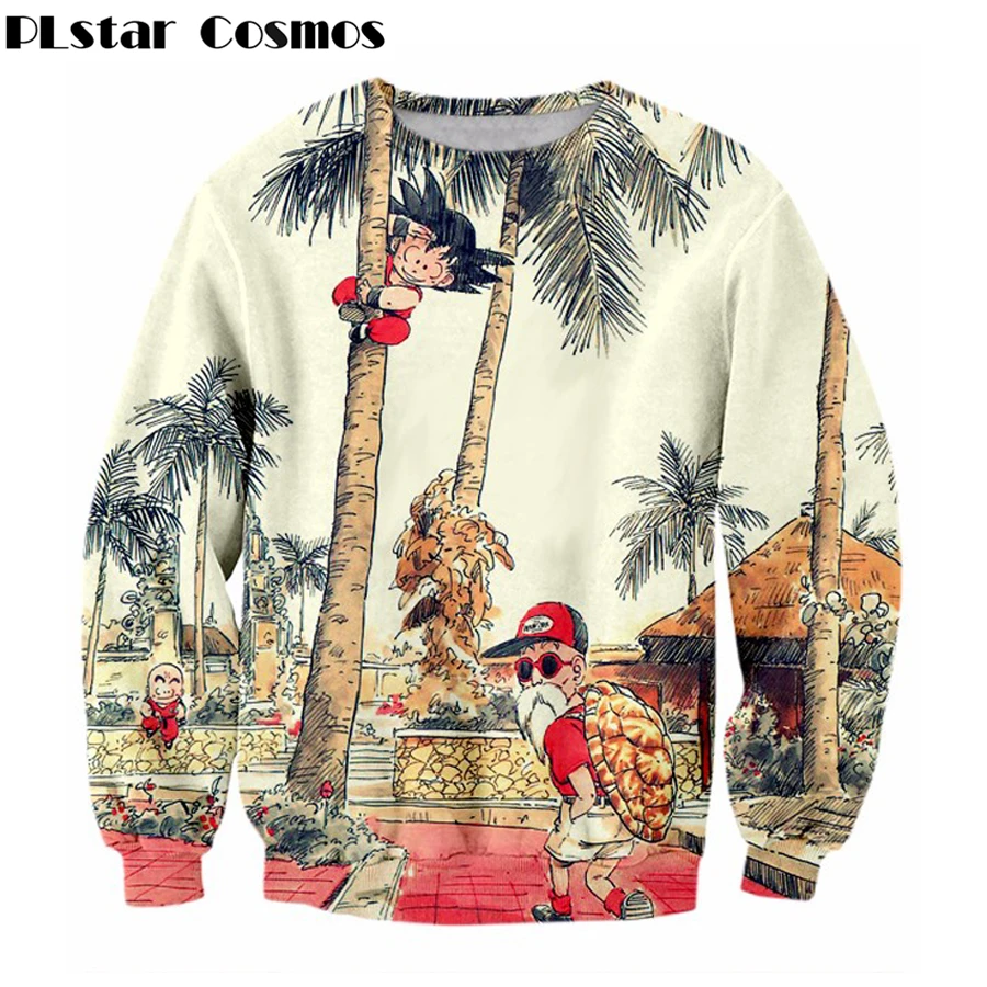 PLstar Cosmos 2019 New Fashion Sweatshirt Anime Dragon Ball Z Kid Goku and Master Roshi 3d Print Men Women Crewneck Pullover PLstar Cosmos 2019 New Fashion Sweatshirt Anime Dragon Ball Z Kid Goku and Master Roshi 3d Print Men Women Crewneck Pullover