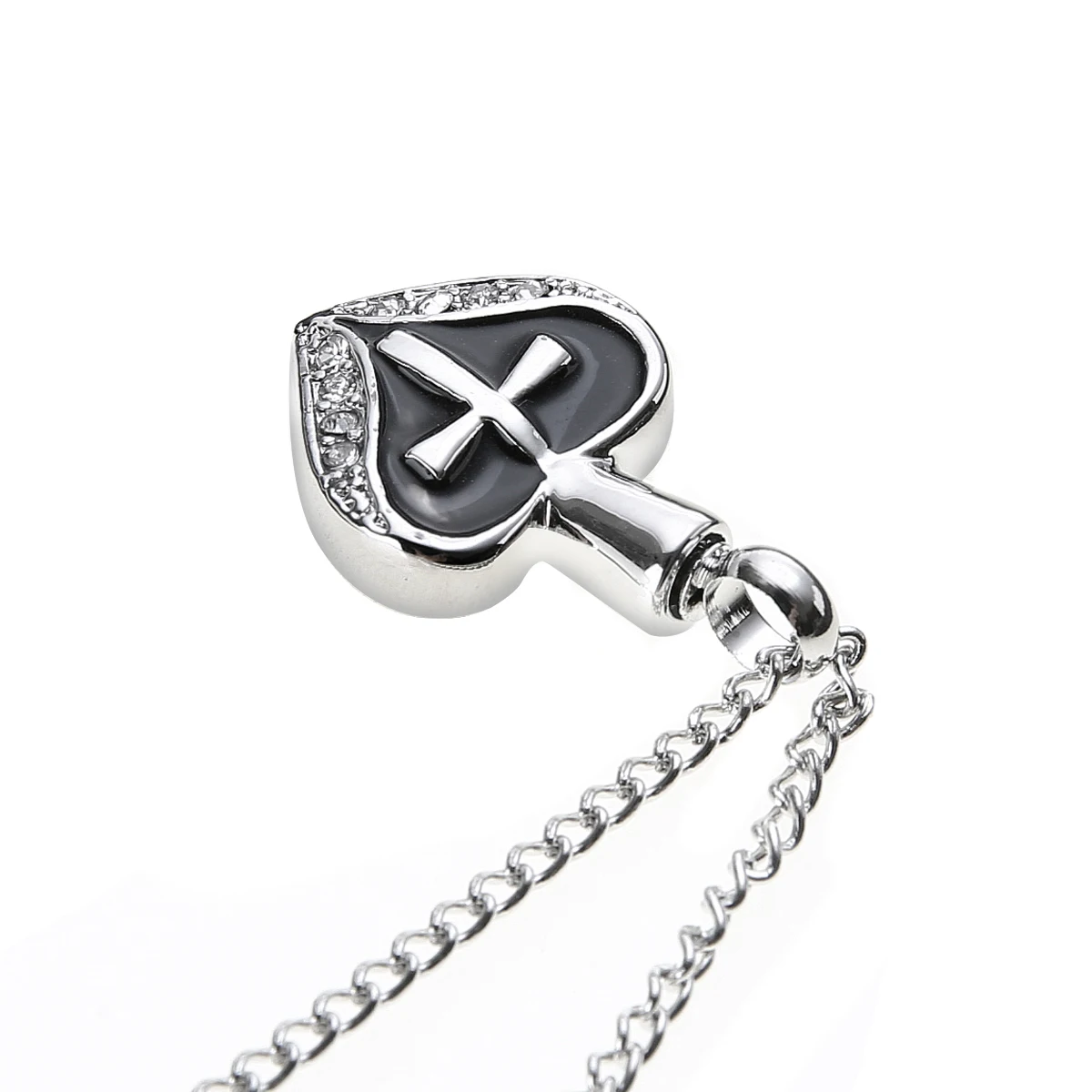 Vintage Ash Holder Mini Keepsake Necklaces Fashion Urn Cremation Crystal Cross Hearts Pendant Necklaces For Women Jewelry